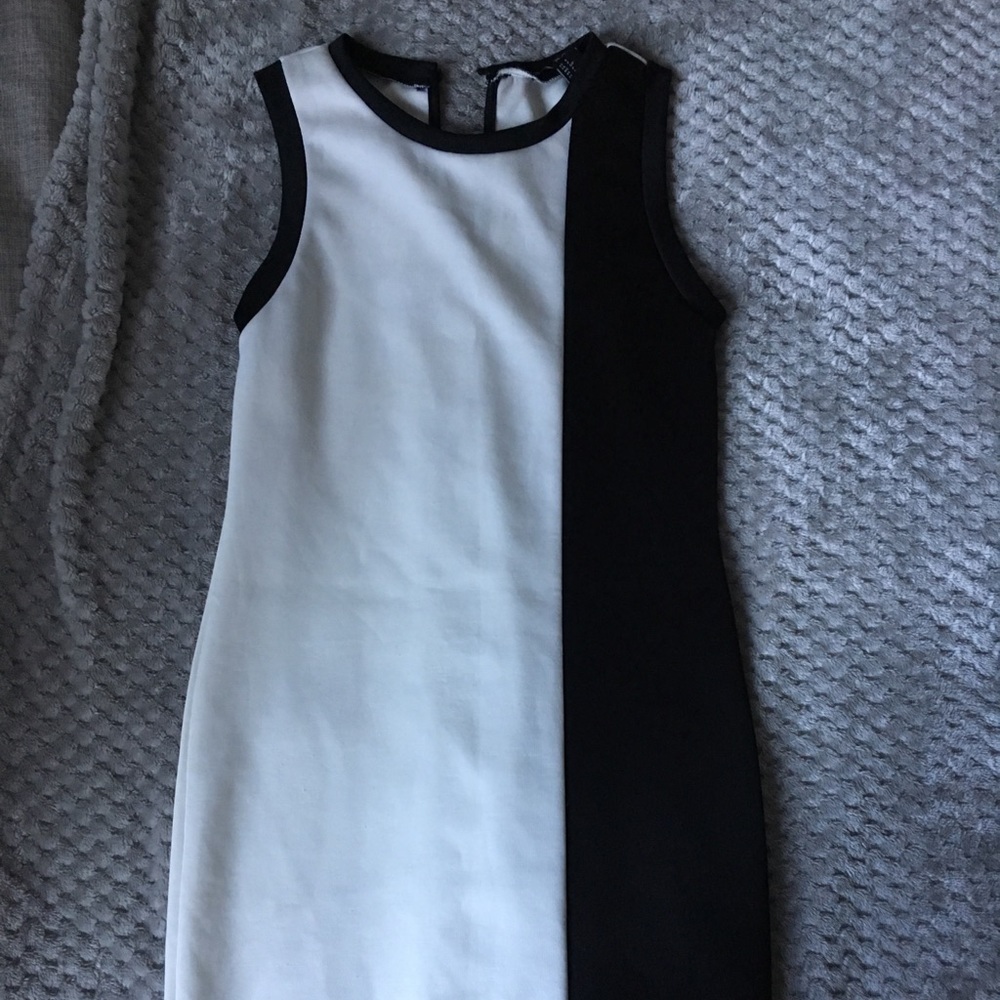 Small F21 Bodycon Black and White Dress